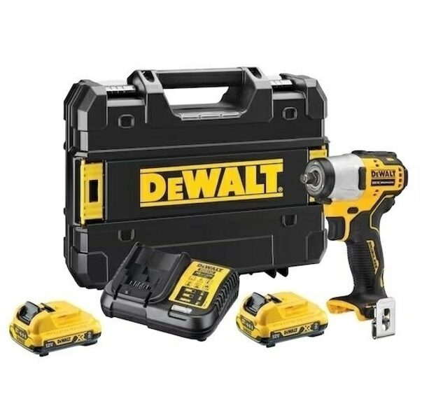 DEWALT Аккумуляторный гайковерт 3/8" 12 В DCF902D2-QW 168 Нм 2x2,0 Ач TSTAK