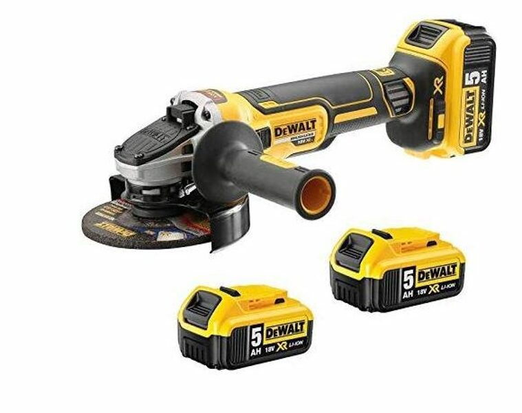 Угловая шлифовальная машина DeWalt DCG405P3-QW 18 В; Аккумулятор 3x5,0 Ач. 5035048734209
