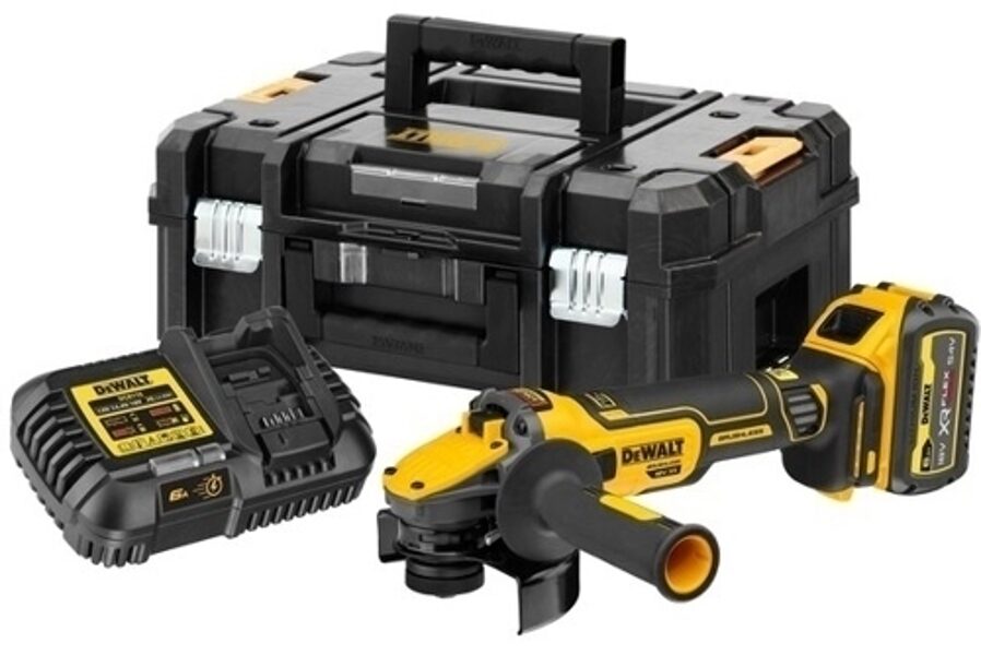 Угловая шлифовальная машина DeWalt 18 В, аккумулятор 1x6,0 Ач. DCG409T1-QW
