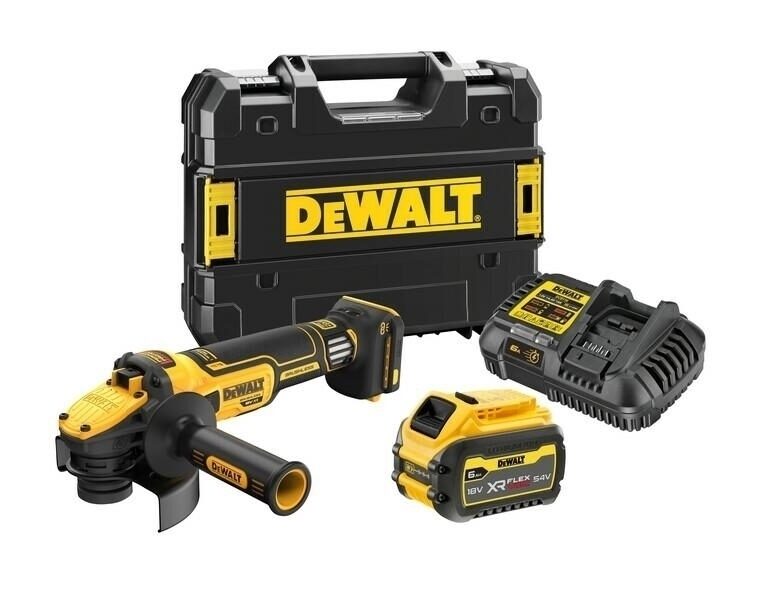 УГЛОВАЯ ШЛИФОВАЛЬНАЯ МАШИНА DEWALT 18 В 125 мм 1x6,0 Ач FLEXVOLT REG. об/мин DCG409VST1-QW