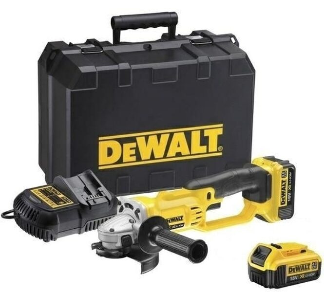 УГЛОВАЯ ШЛИФОВАЛЬНАЯ МАШИНА DEWALT 18 В 125 мм 2 x 4,0 Ач XR LI-ION DCG412M2-QW