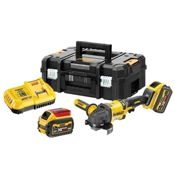 Leņķa slīpmašīna DeWalt DCG418T2-QW 54 V 2x6,0 Ah akum.