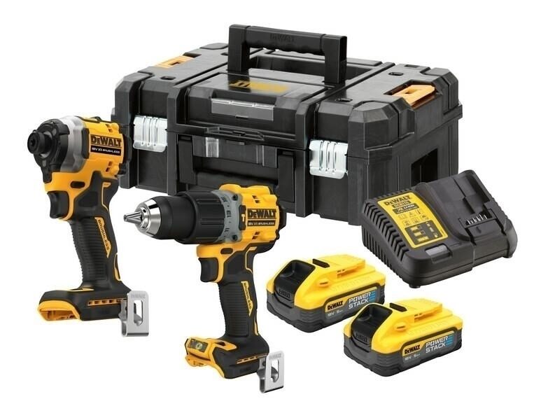 DEWALT.COMBO SET 18V DCD805 TRIECIENA DRIVERS + DCF850 DRIVERS 2x5.0Ah POWERSTACK DCK2050H2T-QW