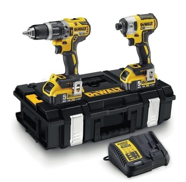 КОМПЛЕКТ DEWALT.COMBO 18 В (DCD796+DCF887) 2x5,0 Ач ПРОЧНАЯ СИСТЕМА DCK266P2-QW