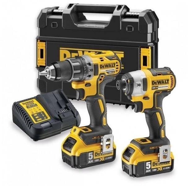 КОМБО-НАБОР DEWALT 18 В DCD791 ОТВЕРТКА + DCF887 ОТВЕРТКА 2 x 5,0 Ач + ЧЕХОЛ TSTAK DCK268P2T-QW