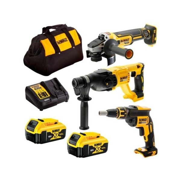 DEWALT.COMBO КОМПЛЕКТ 18 В DCK304P2 (DCH133+DCG405+DCF620) 2x5,0 Ач DCK304P2-QW 5035048794265