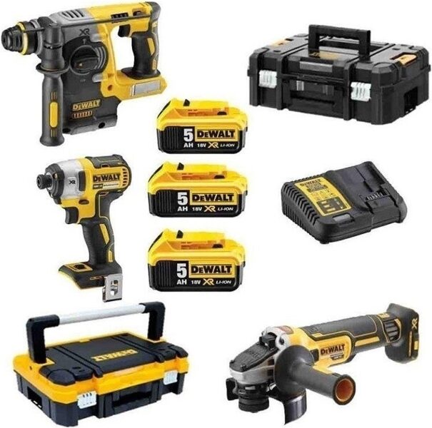 КОМПЛЕКТ DEWALT.COMBO 18 В (DCF887+DCH273+DCG405) DCK305P3T-QW