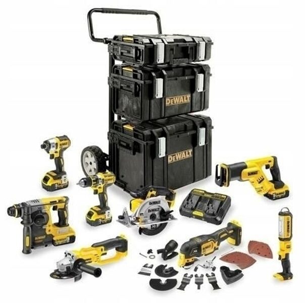 КОМПЛЕКТ DEWALT.COMBO 18 В  8 ЭЛЕМЕНТОВ 4x5,0 Ач TOUGHSYSTEM DCK856P4-QW