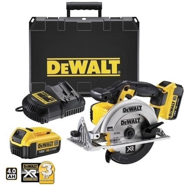 ЦИРКУЛЯРНАЯ ПИЛА DEWALT 18 В 165 мм 2x4,0 Ач КОРПУС DCS391M2-QW