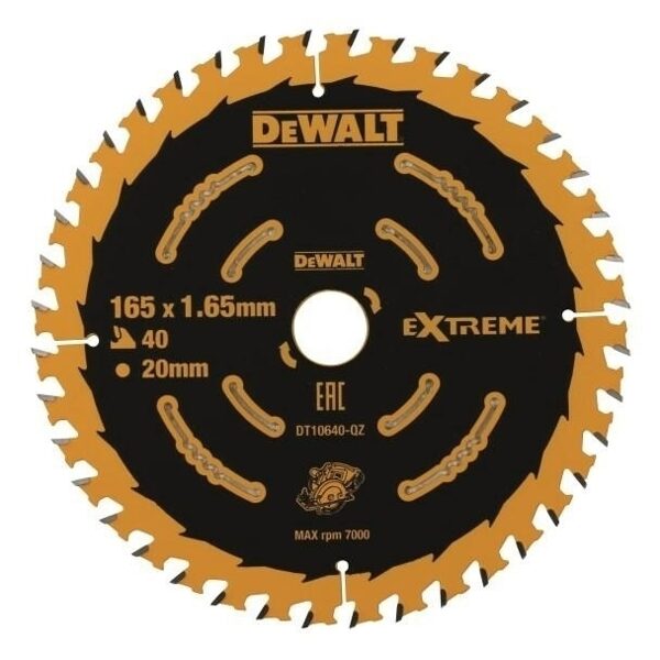 ЦИРКУЛЯРНАЯ ПИЛА DEWALT.165x20mmx40z DT10640-QZ 5035048085837
