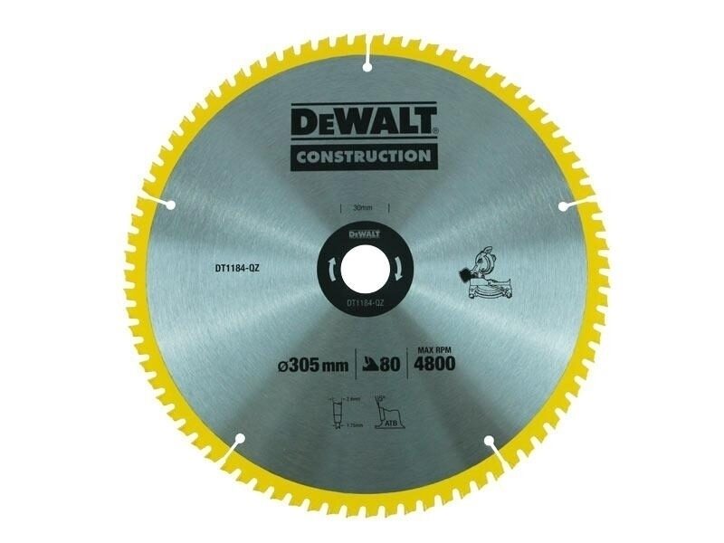 ЦИРКУЛЯРНАЯ ПИЛА DEWALT.305x30mmx80z DT1184-QZ