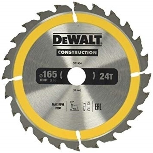 ЦИРКУЛЯРНАЯ ПИЛА DEWALT.165x30mmx30z DT1937-QZ