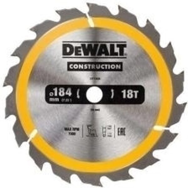 ЦИРКУЛЯРНАЯ ПИЛА DEWALT.184x30mmx30z DT1942-QZ