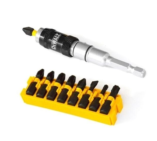 НАБОР НАСАДОК 10 шт. УДАРНЫЙ ТОРИЗОН, ШАРНИРНАЯ РУЧКА DT70518T-QZ