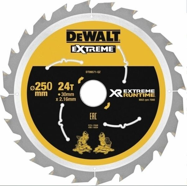 ЦИРКУЛЯРНАЯ ПИЛА DEWALT.250x30mmx60z DT99573-QZ