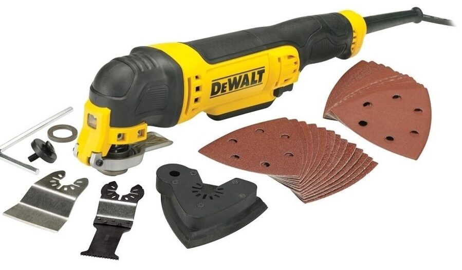 DEWALT DAUDZFUNKCIONĀLAIS INSTRUMENTS 300W + PIEDERUMU 29 gab. DWE315-QS