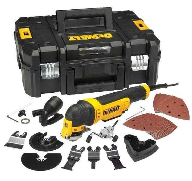 DEWALT DAUDZFUNKCIONĀLAIS INSTRUMENTS 300W + 37gab. PIEDERUMI + KASTE DWE315KT-QS 5035048460771