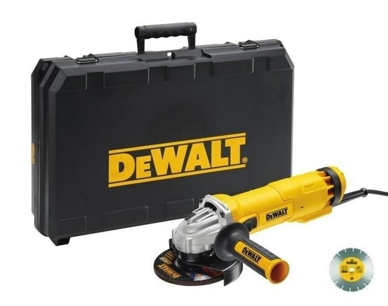 УГЛОВАЯ ШЛИФОВАЛЬНАЯ МАШИНА DEWALT 1200 Вт, КОРПУС 125 мм + АЛМАЗНЫЙ ДИСК DWE4217KD-QS 5035048464564