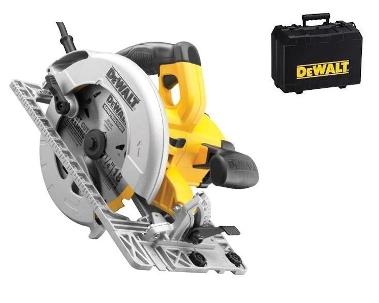 ЦИРКУЛЯРНАЯ ПИЛА DEWALT 1600 Вт 190/61 мм ДЛЯ ИСПОЛЬЗОВАНИЯ С РЕЙКАМИ DWE576K-QS + КОРПУС