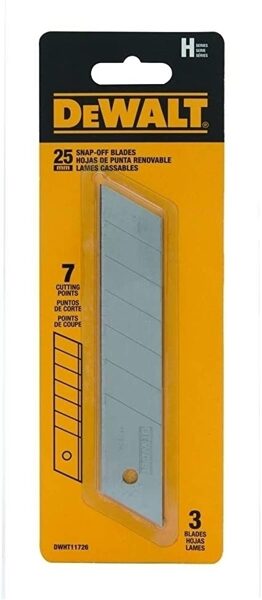 ЛЕЗВИЯ DEWALT 25мм ЗАКАЛЕННЫЕ 3 шт. DWHT11726-0