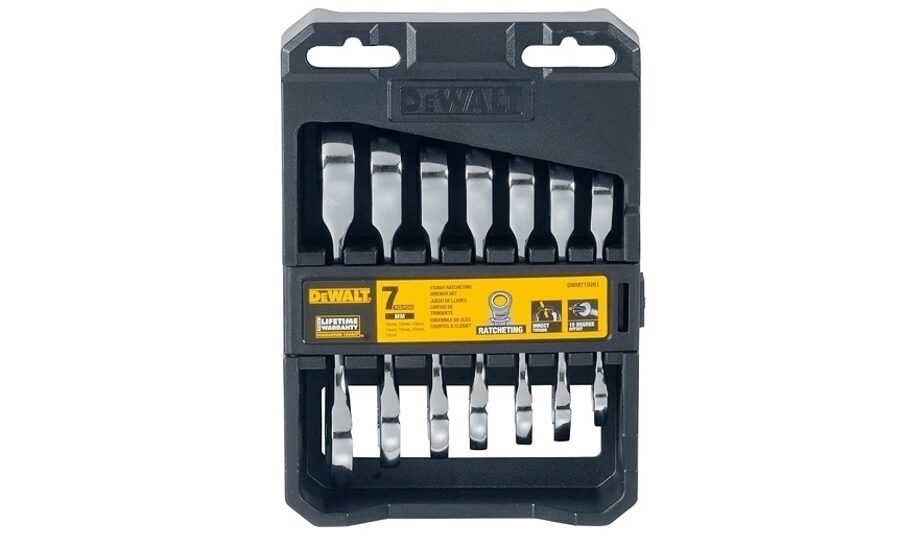 КОМБИНИРОВАННЫЙ КЛЮЧ DEWALT С ТРЕЩОТКОЙ. 7 штук DWMT19261-0