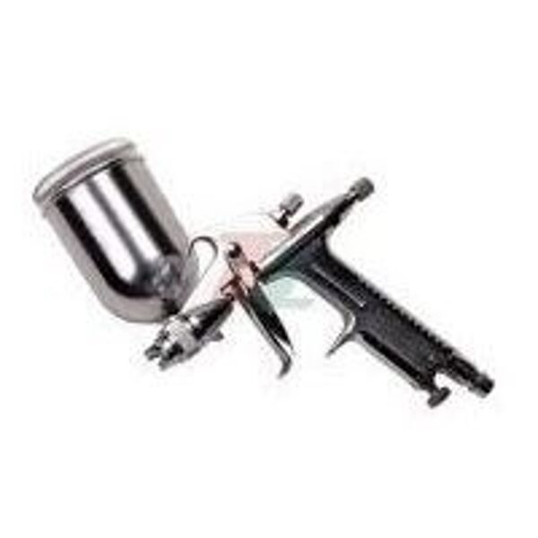 SPRAY GUN WITH MINI F-2 SILVER TOP TANK 10503