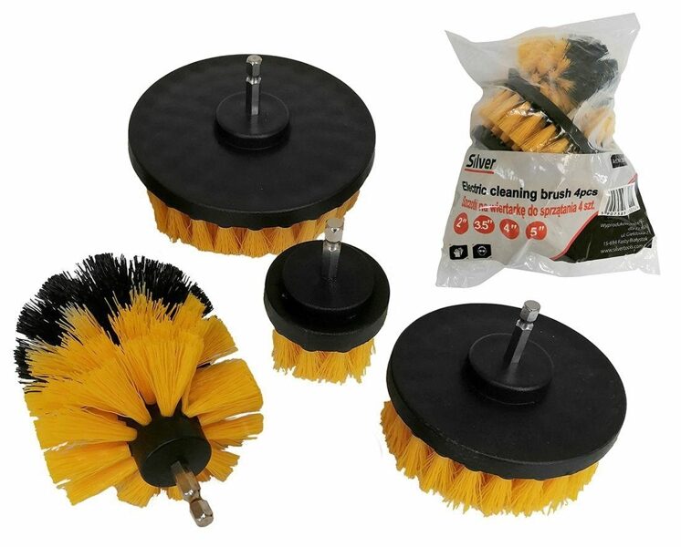 ЩЕТКИ ДЛЯ ОЧИСТКИ НА ОТВЕРТКЕ 4эл. / SILVER  11018