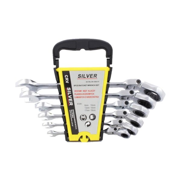 SILVER  ПЛОСКИЕ КЛЮЧИ С ТРЕЩЕТКОЙ / ИЗДЕЛИЯ ИЗ 6 ПРЕДМЕТОВ SK-006-01