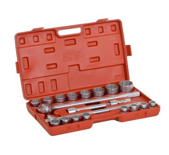SILVER SOCKET WRENCHES 3/4 "12-SOCKETS 21 pieces 19 - 50mm SK-021-02
