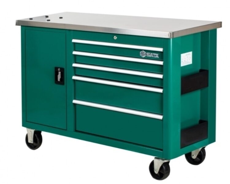 ТЕЛЕЖКА ДЛЯ МАСТЕРСКИХ SATA 5-SZUF.103el. + БОКОВОЙ ШКАФ С АЛЮМИНИЕВОЙ ВЕРХНЕЙ ЧАСТЬЮ GL95208