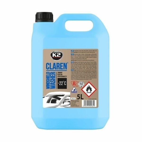 Стеклоомывающая жидкость CLAREN -22C, 5л, NANO, K625 K2 5906534000842