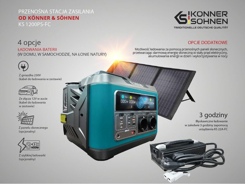 ПОРТАТИВНАЯ ЭЛЕКТРОСТАНЦИЯ KÖNNER & SÖHNEN KS 1200PS-FC 1200 Вт KS1200PS-FC