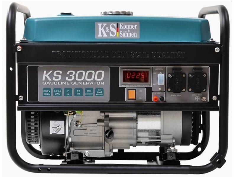 KÖNNER & SÖHNEN BENZĪNA GENERATORS 2,6 kW 230 V KS 3000