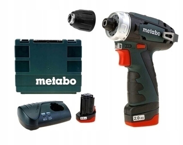 ДРЕЛЬ / ДРАЙВЕР METABO 12 В, 34/17 Нм, 2x2,0 Ач, БАЗОВЫЙ КОРПУС POWERMAXX BS MET600080500
