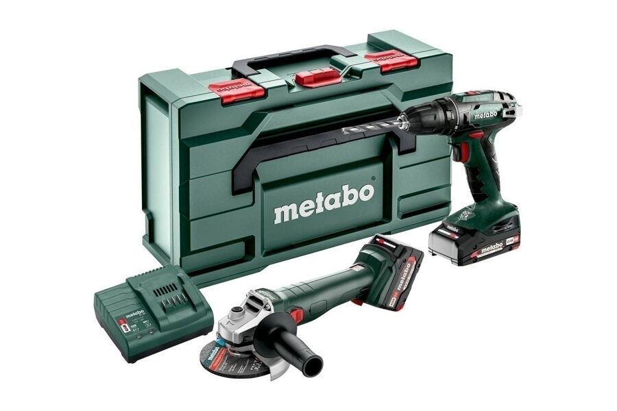 METABO ZESTAW COMBO 18V 4.4.3 (BS18+W 18 7-125) 2x4,0Ah  METABOX 685204501