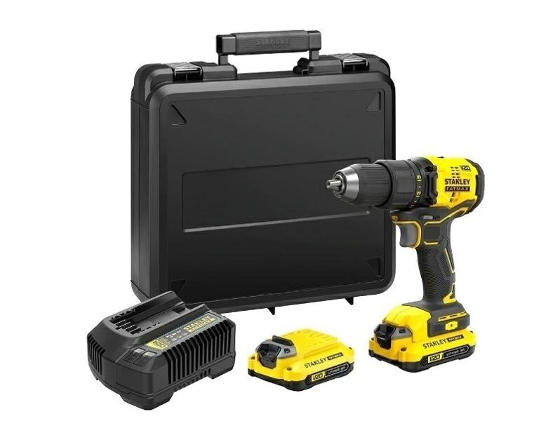 Дрель-шуруповерт Stanley SFMCD710C2K-QW; V20 60 Нм; Аккумулятор 2x1,5 Ач.