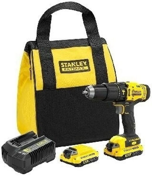 Аккумуляторная ударная дрель-шуруповерт Stanley SFMCD711C2S-QW; 20 В; Аккумулятор 2x1,5 Ач.