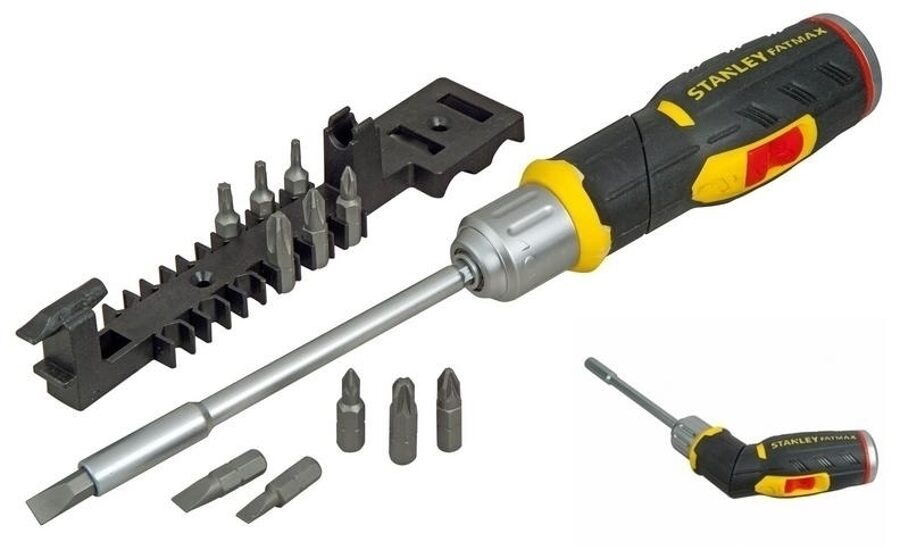 STANLEY Отвертка с храповым механизмом Fatmax + БИТА 12 шт. FMHT0-62691 3253560626914