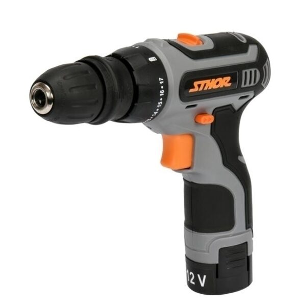 STHOR DRILL / DRIVER 12V + 1 АККУМУЛЯТОР, СЪЕМНАЯ РУЧКА 78105