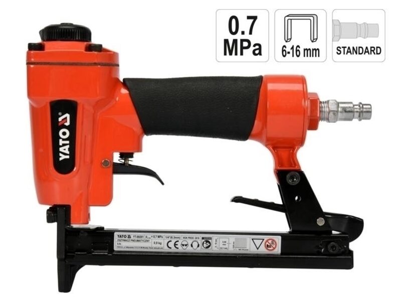 YATO Пневматический степлер 1/4" 7бар. 6-16мм YT-09201 5906083034367