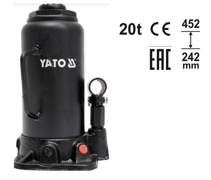 Гидравлический домкрат YATO 20T 242-452mm YT-17007