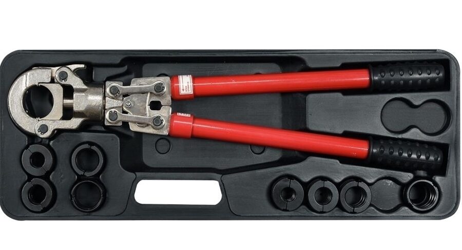 РУЧНОЙ ГИДРАВЛИЧЕСКИЙ ПРЕСС YATO ДЛЯ СОЕДИНИТЕЛЕЙ PEX-AL-PEX YT-21735 5906083217357