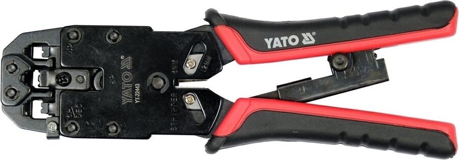 Сетевые клещи YATO 205 мм RJ45, RJ10, RJ11 YT-22443 5906083072307