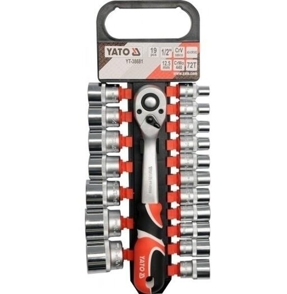 НАБОР КЛЮЧЕЙ YATO 1/2 "19 шт. YT-38681 5906083386817