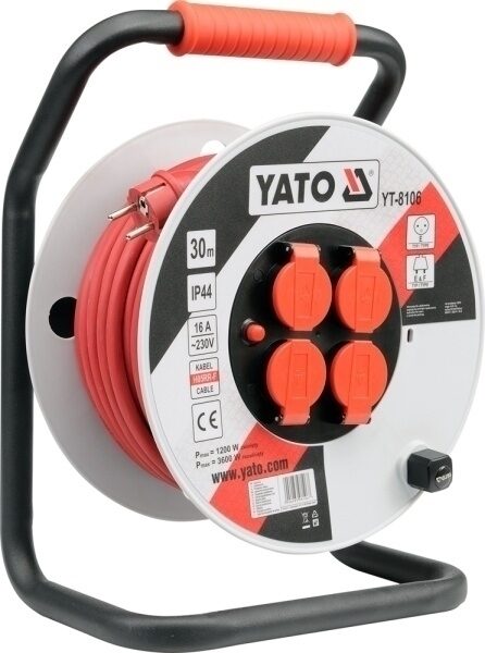 Удлинитель на катушке Yato YT-8106; 30 м; 3x2,5 мм²