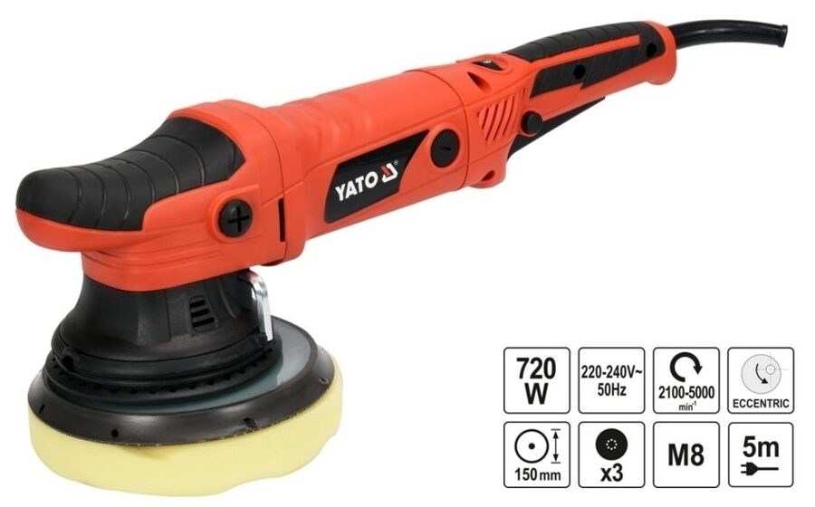 Эксцентриковая полировальная машинка YATO 750 Вт 150 мм YT 82200 5906083031977