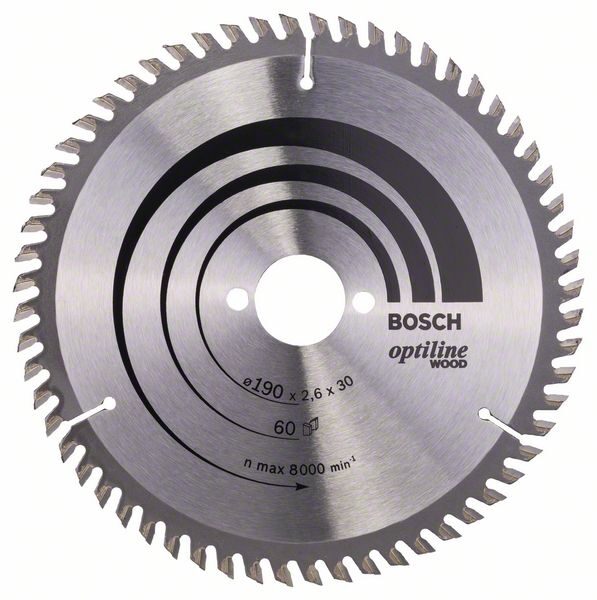 Диск циркулярный Bosch 190x2,6x30x60z Optiline Wood 2608641188