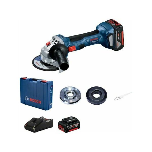 Угловая шлифовальная машина Bosch 18V GWS 180-LI 2x4,0Ah L-Boxx 06019H9021 3165140978651