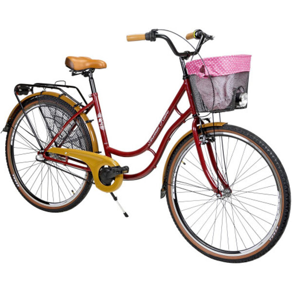 Велосипед AZIMUT Holland Retro 28" 3-speed 2023 burgund shiny AZI23059