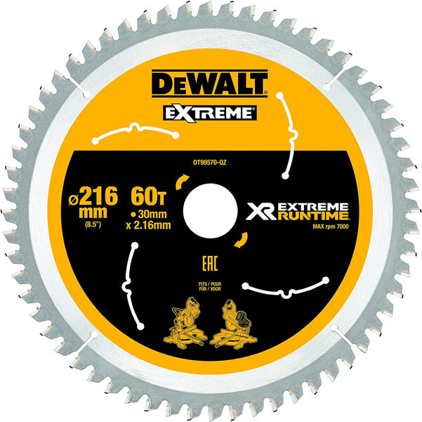 ЦИРКУЛЯРНАЯ ПИЛА DEWALT.216x30mmx60z DT99570-QZ